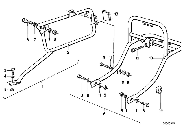 46542300124 - : Case Holder Right - Cr for BMW-Motorrad Image