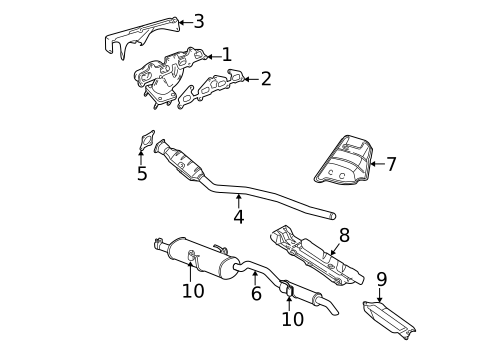Exhaust Components for 2006 Dodge Caravan #0
