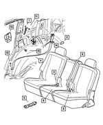 5JA521D5AC - Restraints: Rear Inner Seat Belt for Mopar Image