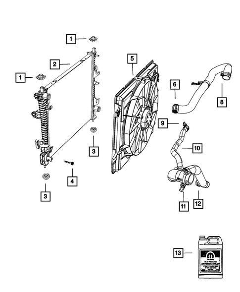 Radiator and Related Parts; Charge Air Cooler for 2016 Jeep Grand Cherokee #5