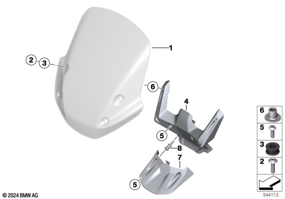 Rさま専用！ 46638392880 - Windshield, High 2018-2025 BMW-Motorrad R 1250