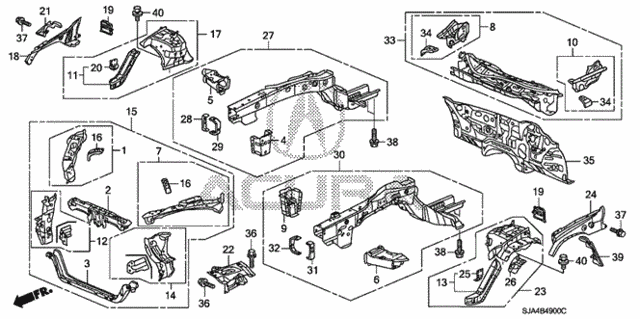 Front Bulkhead - Dashboard for 2012 Acura RL #0
