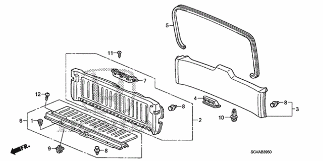 Tailgate Lining for 2009 Honda Element #0