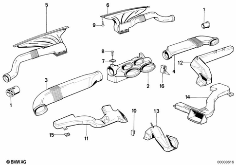 Air Duct for 1992 BMW 740i #2