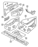 4814694AA - Frames and Bumpers: Rail And Reinforcement, Right for Mopar Image