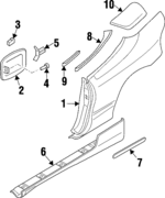 MR179383 - Body: Quarter Panel for Mitsubishi Image