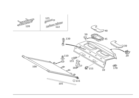 Hat Tray and Roller Blind for 2006 Mercedes-Benz C55 AMG #0