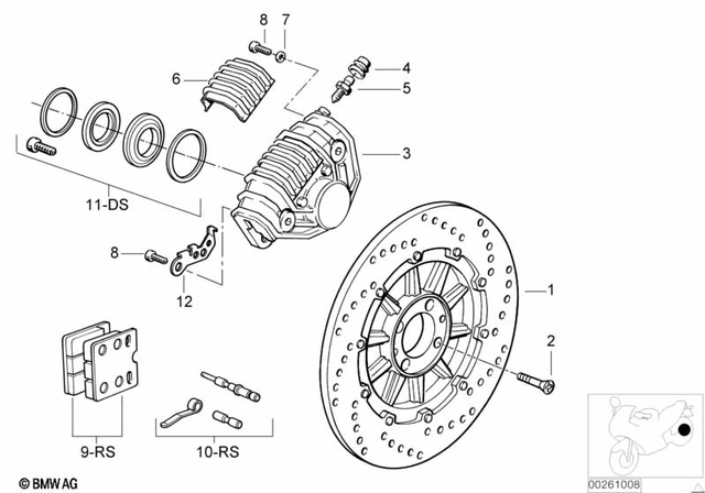 34212330021 - Brakes: Countersunk Head Screw - M8X20 tuflok for BMW-Motorrad Image image