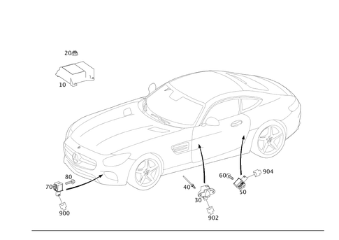 Belt Locking Retractor, Airbag and Sidebag for 2016 Mercedes-Benz AMG GT S #0