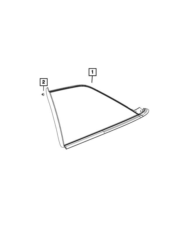 68551557AA - : Quarter Window Glass, Left for Mopar Image