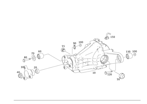 Rear Axle Housing with Differential for 2007 Mercedes-Benz R350 #0