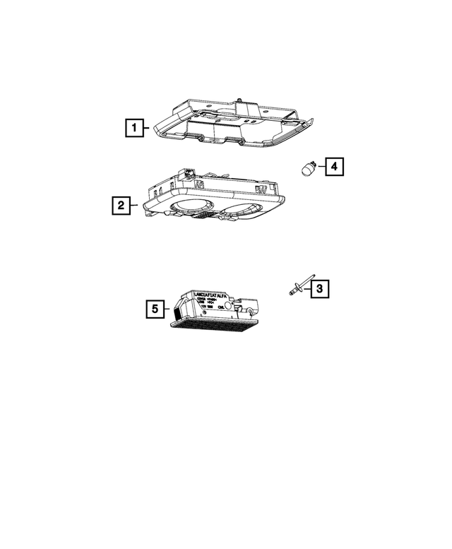 68073404AA - Electrical: Dome Lamp Bracket for Mopar Image