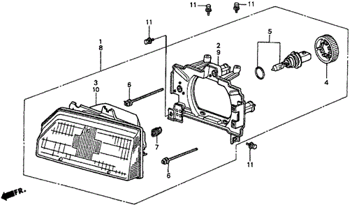 Headlight ('86-'87) for 1986 Honda Civic #0