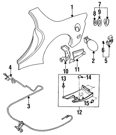 Quarter Panel & Components for 1993 Mazda RX-7 #0