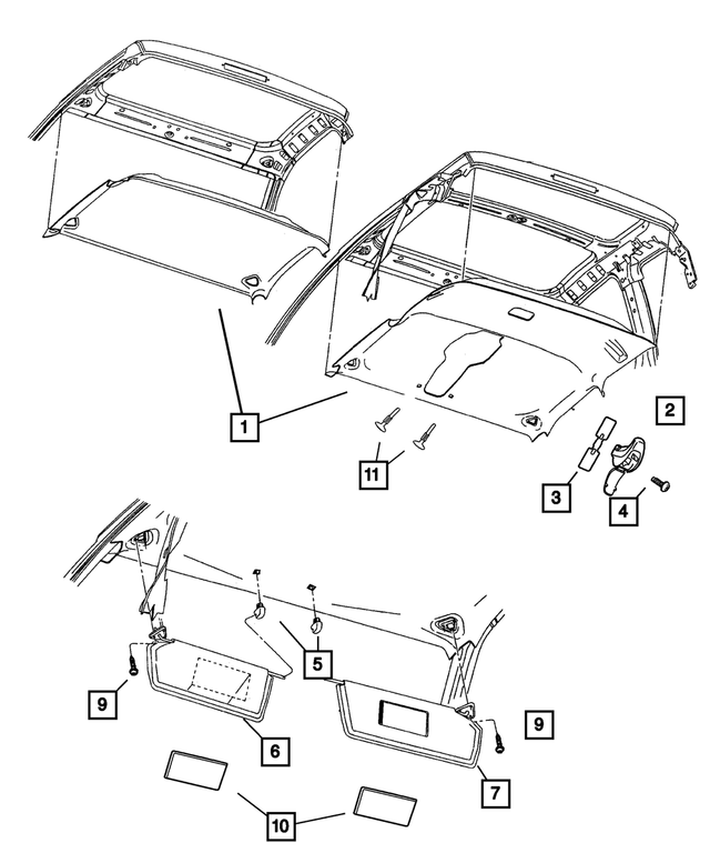 5GE11TL2AB - Interior Trim: Visor Support for Mopar Image image