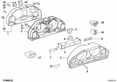 Instrument Cluster for 1992 BMW 535i #1