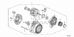 31105RAAA01 - Engine: HOLDER ASSY., BRUSH for Honda Image