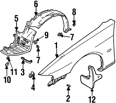 ※6cusページ Fender & Components for 1997 Nissan 240SX | OEM Parts Online