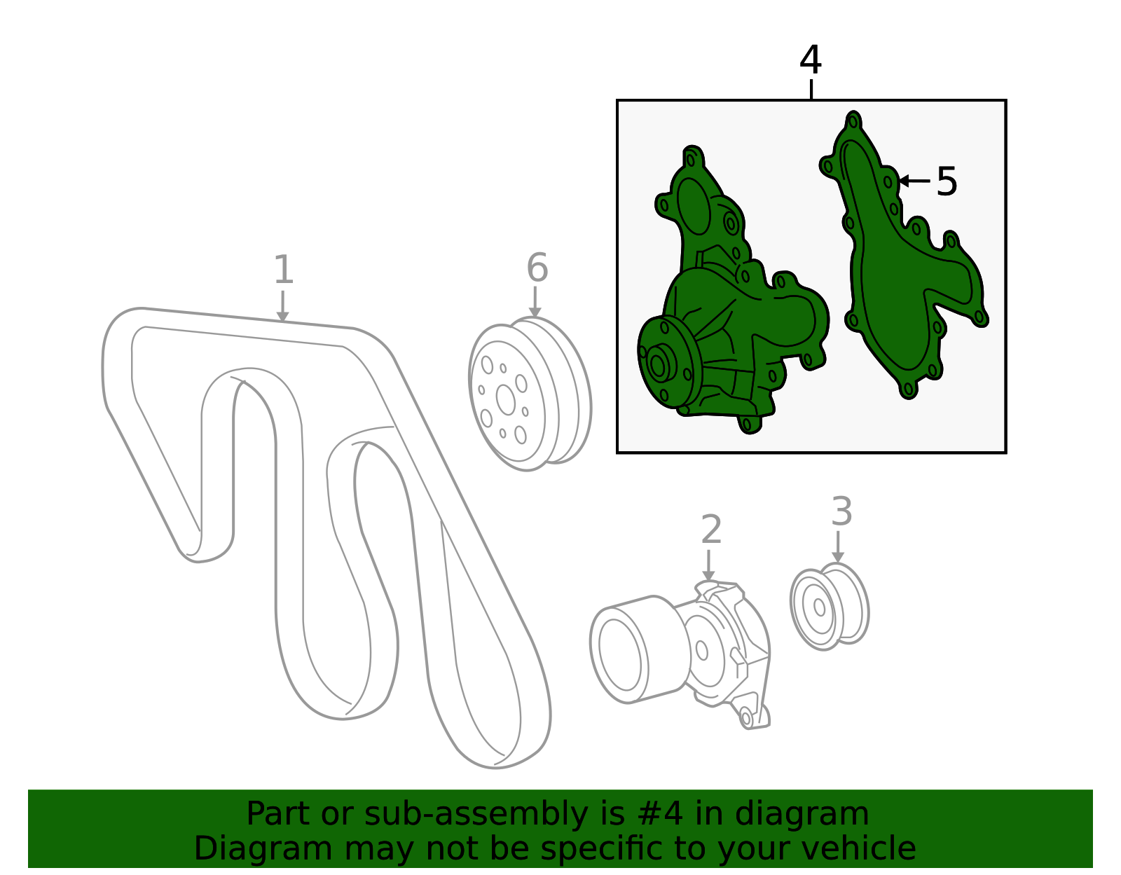 Genuine Toyota Engine Water Pump With Gasket – OEM Part 16100-09515 – 2009-2019