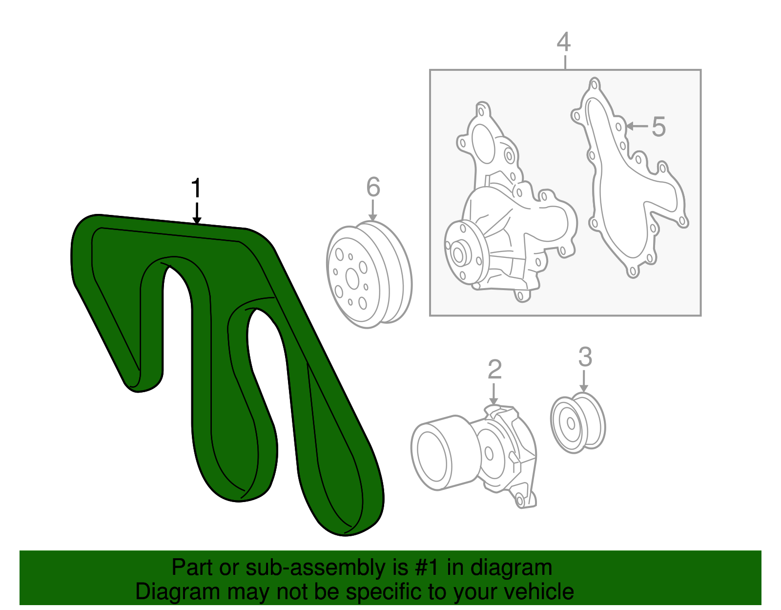 Genuine Toyota Serpentine Belt part# 90916-A2033 for 2007