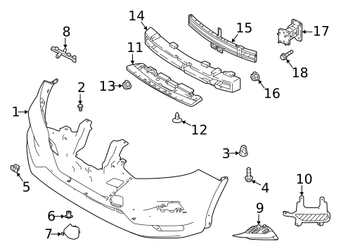 Bumper & Components - Front for 2021 Nissan Qashqai #0