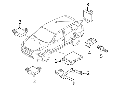 Tire Pressure Monitor Components for 2012 Volkswagen Touareg #0