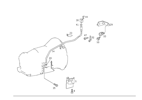 Attached Parts for Transmission, Oil Filler Pipe for 1999 Mercedes-Benz ML430 #0