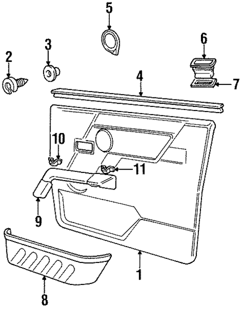 Interior Trim - Front Door for 1994 Land Rover Discovery #0
