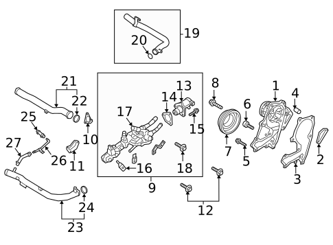Water Pump & Related Components for 2022 Genesis G90 #0