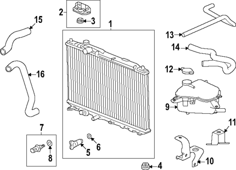 Radiator & Components for 2024 Acura Integra #0