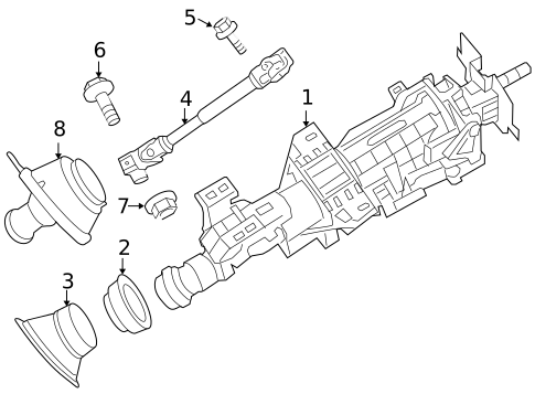 Steering Column Assembly for 2007 Nissan Altima #1