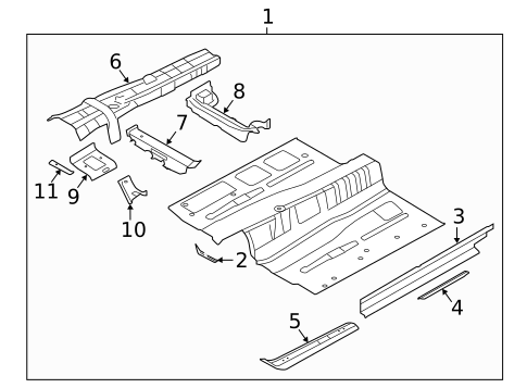 Floor & Rails for 2019 Kia K900 #0