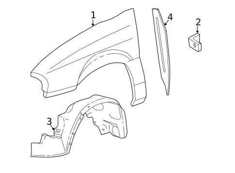 Fender & Components for 2005 Mercury Monterey #0