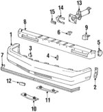 25559351 - Body: Bumper Cover for Oldsmobile: Delta 88 Image