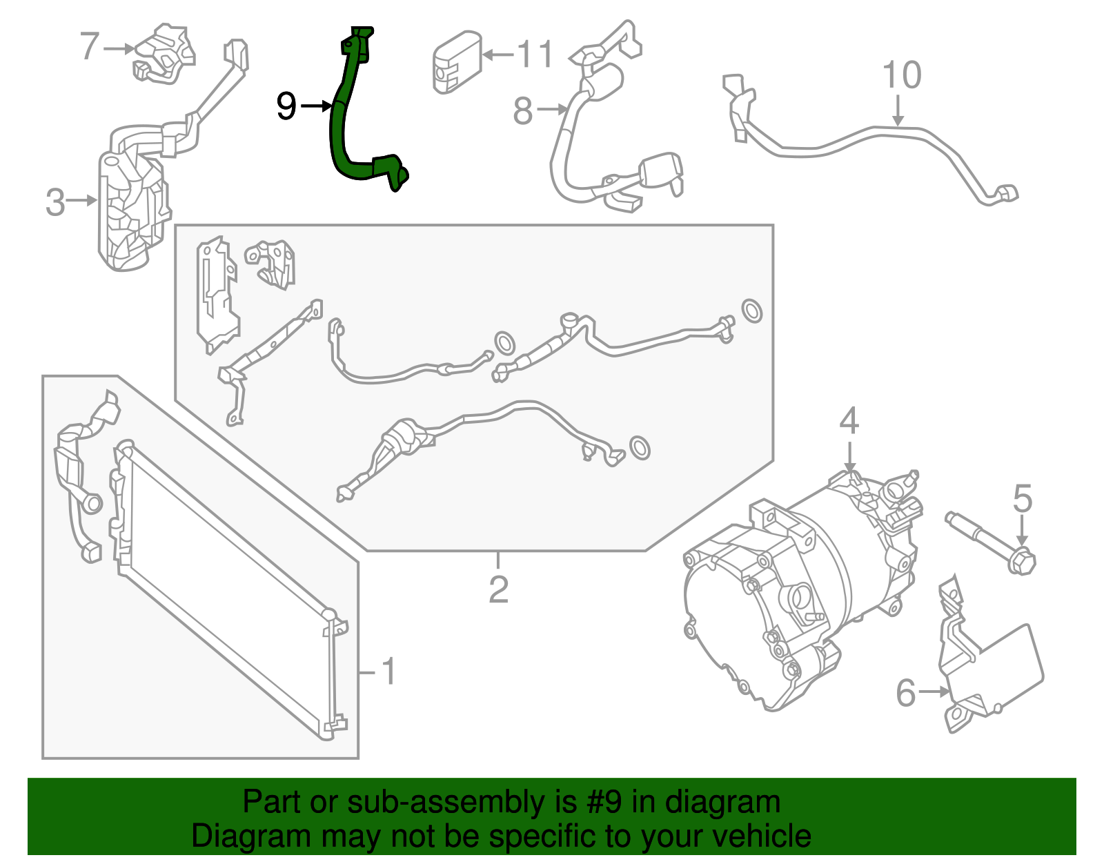 A/C Refrigerant Suction Hose - Nissan (92480-3NA0A)