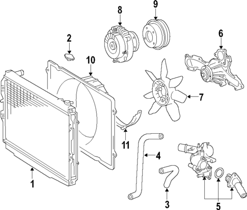 Radiator & Components for 2006 Toyota Tundra #1