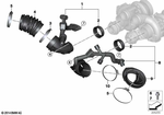 13717848152 - : Filtered Air Duct for BMW Image