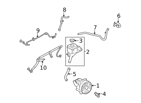 Pump & Hoses for 2006 Lincoln Zephyr #0