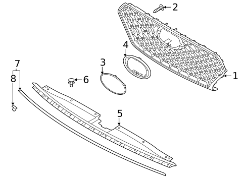 Grille & Components for 2020 Hyundai Elantra GT #0