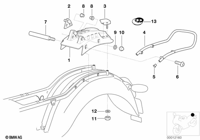 46512331675 - Frame and Mounting Parts: Stop Plate -  for BMW-Motorrad Image
