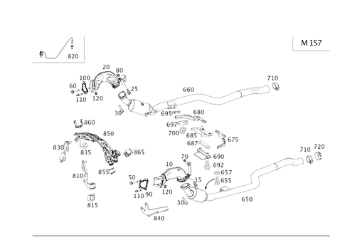 Exhaust System Used on Eight-Cylinder Gasoline Vehicles for 2014 Mercedes-Benz CLS63 AMG S #0