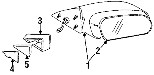 MB882391 - Body: Mirror Assembly for Mopar Image