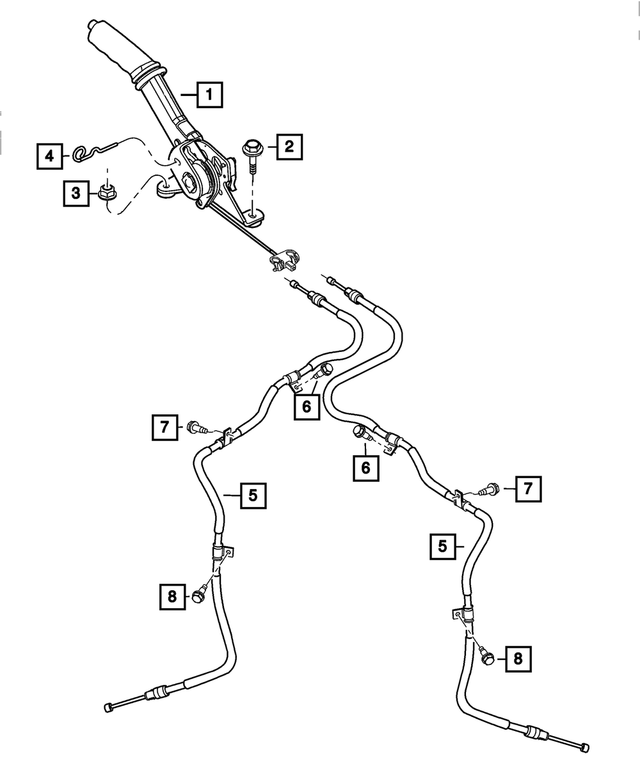 5LB412VXAF - Brakes: Parking Brake Lever for Mopar Image image