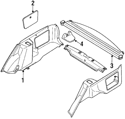 Interior Trim for 1990 Toyota Corolla #1