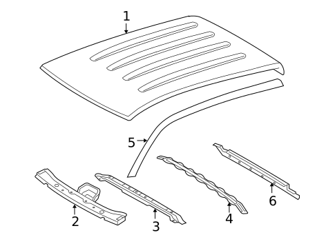 Roof & Components for 2014 Toyota Tacoma #1