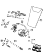 68100251AA - Wheels: Jack Tool Storage Strap for Mopar Image
