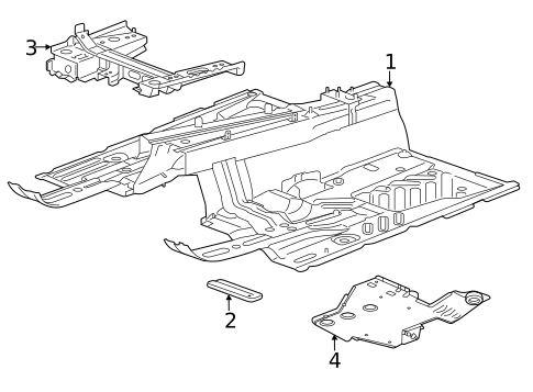 Floor & Rails for 2023 Cadillac CT4 #0