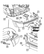 5159058AC - Frame, Bumper and Fascia: Rear Fascia for Mopar Image