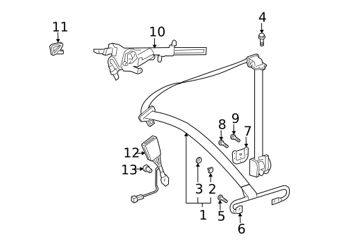 Front Seat Belts for 2009 Mercedes-Benz CLK350 #0