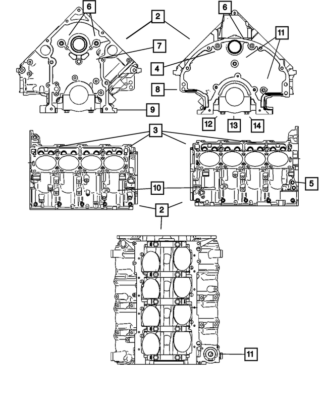 R9257057AA - 5.7L Gas; Engine: Short Block Engine, Remanufactured for Mopar Image